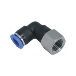 Isaiah IPLF06-01 Female Elbow Push In Fitting - Tube To Female Thread - Technopolymer - 6 mm Tube To 1/8"