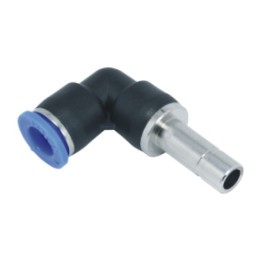 Isaiah IPLJ08 Elbow Insert Stem Push In Fitting - Tube To Stem - Technopolymer - 8 mm Tube 8 mm Stem