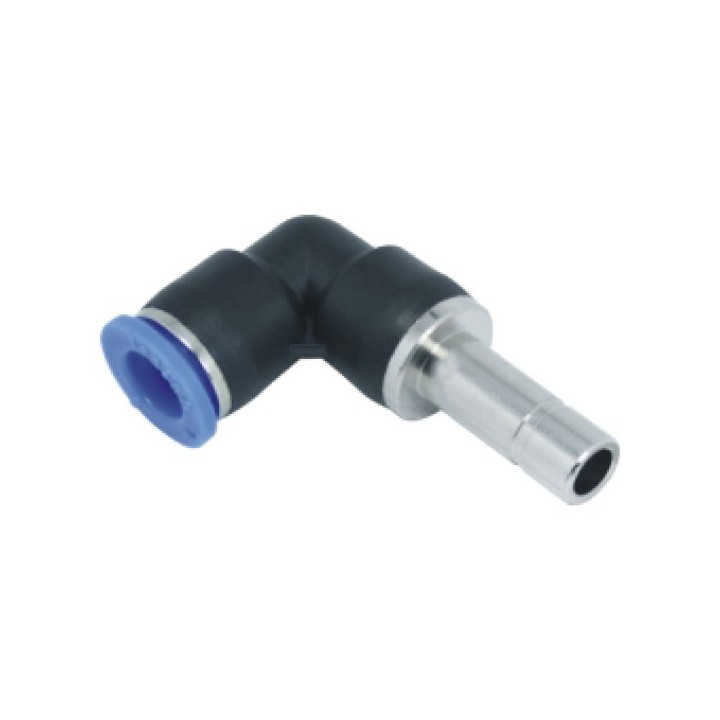 Isaiah IPLJ08 Elbow Insert Stem Push In Fitting - Tube To Stem - Technopolymer - 8 mm Tube 8 mm Stem