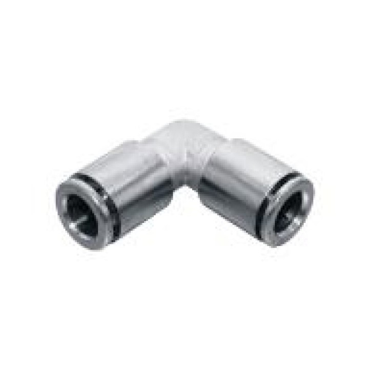 Isaiah IPVT10 Elbow Push In Fitting - Tube To Tube - Nickel Plated Brass - 10 mm Tube 10 mm