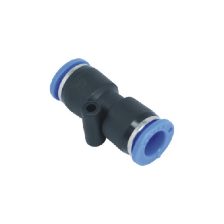 Isaiah IPU12-10 Straight Line Connector Push In Fitting - Tube To Tube - Technopolymer - 12 mm Tube To 10 mm
