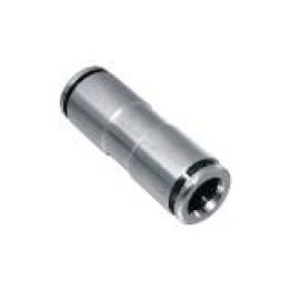 Isaiah IPUT08 Straight Line Connector Push In Fitting - Tube To Tube - Nickel Plated Brass - 8 mm Tube To 8 mm