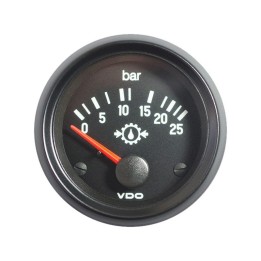 VDO Pressure Gauge Cockpit International 25bar 52mm Trans 12V