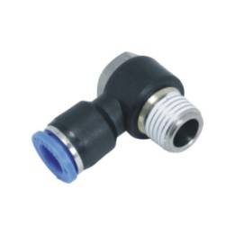 Isaiah IPH06-M5 Male Banjo Elbow Push In Fitting - Tube To Male Thread - Technopolymer - 6 mm Tube To M5