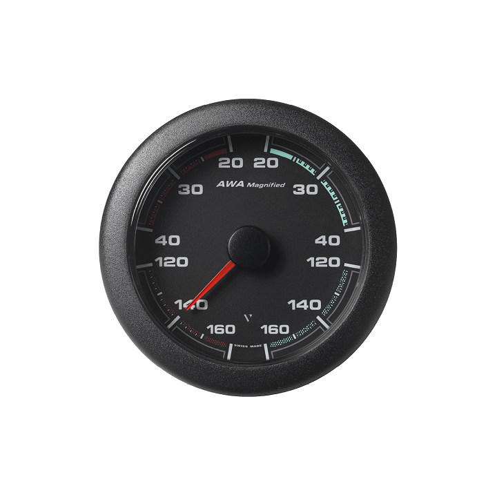 Veratron MAGNIFIED APPARENT WIND ANGLE GAUGE BLACK (A2C1957390001)
