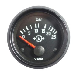 VDO Pressure Gauge Cockpit International 25bar Transmission 52mm 24V