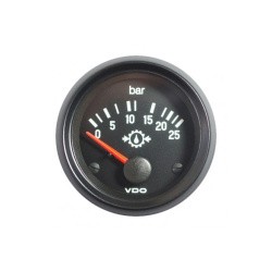 VDO Pressure Gauge Cockpit International 25bar Transmission 52mm 24V