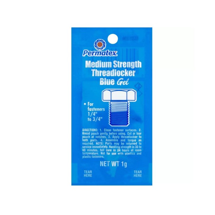 Permatex 9978 SINGLE-USE MEDIUM STRENGTH THREADLOCKER BLUE