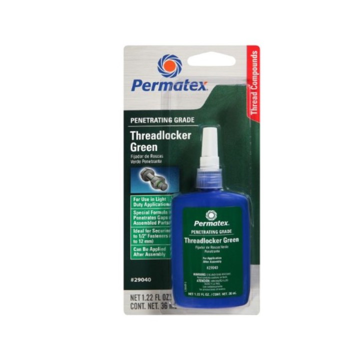 Permatex 29040 PENETRATING GRADE THREADLOCKER GREEN