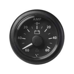 Veratron VL AFTERMARKET AMMETER - A - SINGLE SCALE 60 A - +60 A - 60 MV - DOUBLE LENS - ROUND BLACKB