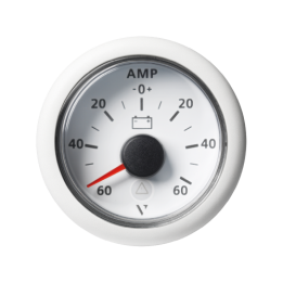 Veratron VL AFTERMARKET AMMETER - A - SINGLE SCALE 60 A - +60 A - 60 MV - DOUBLE LENS - ROUND WHITEB