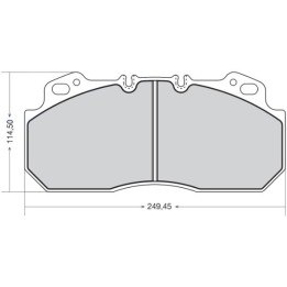 Traxx DPD950 HEAVY DUTY BRAKE PAD - WVA29090 - RENAULT MAGNUM PREMIUM/ VOLVO B11 / B12 - FRONT - 249.45 X 114.50 X28.00