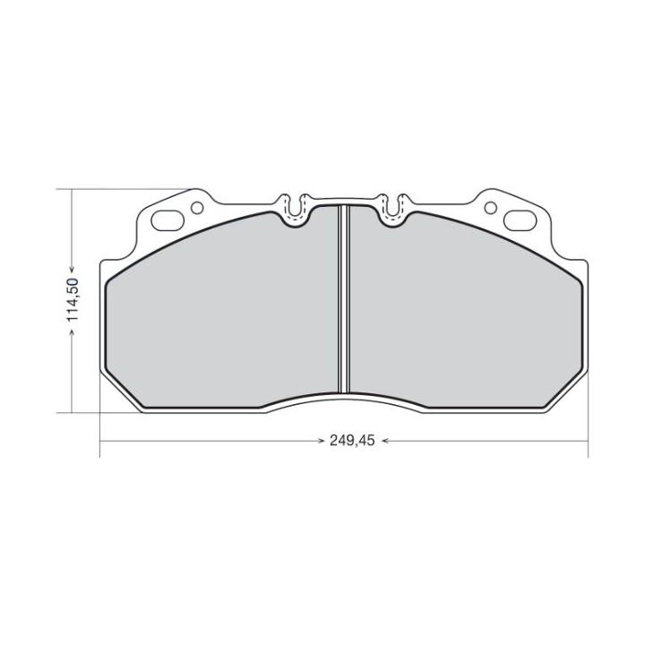 Traxx DPD950 HEAVY DUTY BRAKE PAD - WVA29090 - RENAULT MAGNUM PREMIUM/ VOLVO B11 / B12 - FRONT - 249.45 X 114.50 X28.00