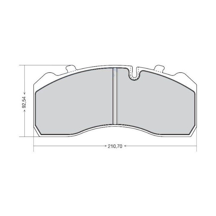 Traxx DPD301 HEAVY DUTY BRAKE PAD - WVA29094 - MERCEDES ATEGO / BPW/ DAF /MAN / BMC / - FRONT/REAR - 210.70 X 92.54 X 29.50