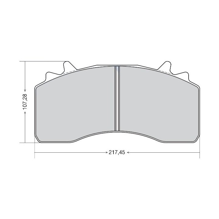 Traxx DPD279 HEAVY DUTY BRAKE PAD - WVA29279 - MAN TGX/TGS/X - FRONT - 217.45 X 107.28 X 30.50