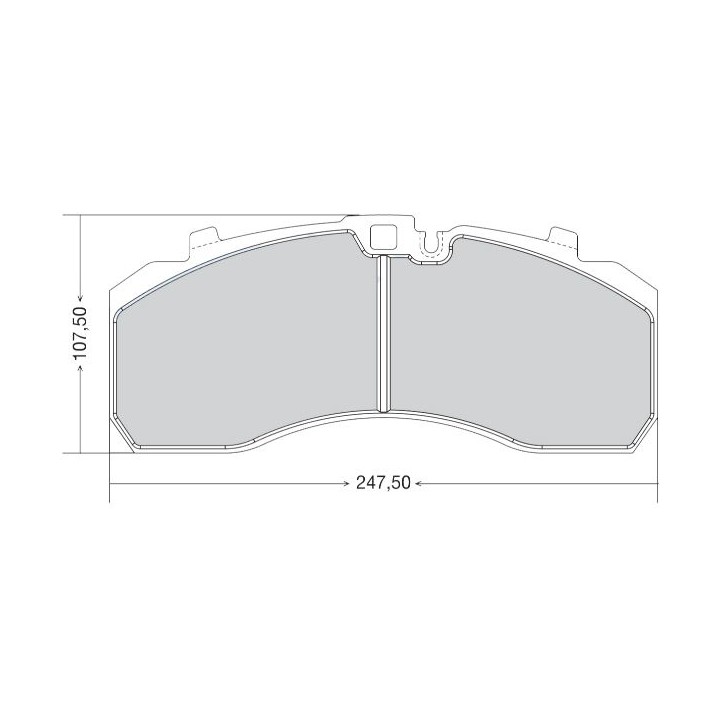 Traxx DPD253 HEAVY DUTY BRAKE PAD - WVA29253 - MERCEDES / IVECO / MAN - FRONT - 247.50 X 107.50 X 29.50