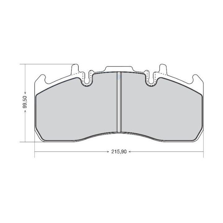 Traxx DPD173 HEAVY DUTY BRAKE PAD - WVA29173 - VOLVO FL SERIES / RENAULT MIDLUM - FRONT/REAR - 215.90 X 99.50 X 29.25
