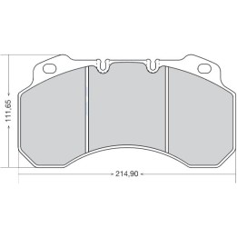 Traxx DPD099 HEAVY DUTY BRAKE PAD - WVA29099 - RENAULT MIDLUM MIDLINER/ NISSAN ESCOT - FRONT - 214.90 X 111.65 X 25.00