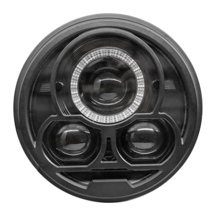 OMNI-AM-103-142-71130 LED Headlight 7" Round, High and Low Beam with DRL