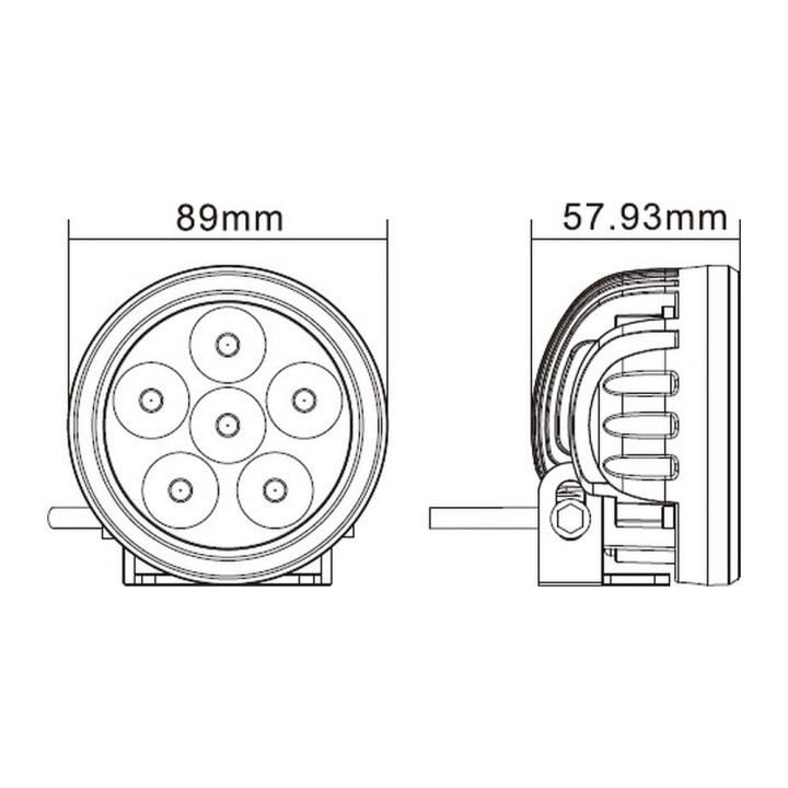 OMNI-AM-137-2318-1202 LED Fog Light 90 mm Round