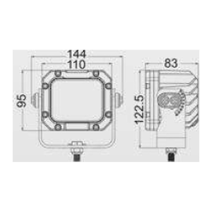 OMNI-AM-103-142-8061 LED Spot Light 60 W, 5 100 lm, IP69K