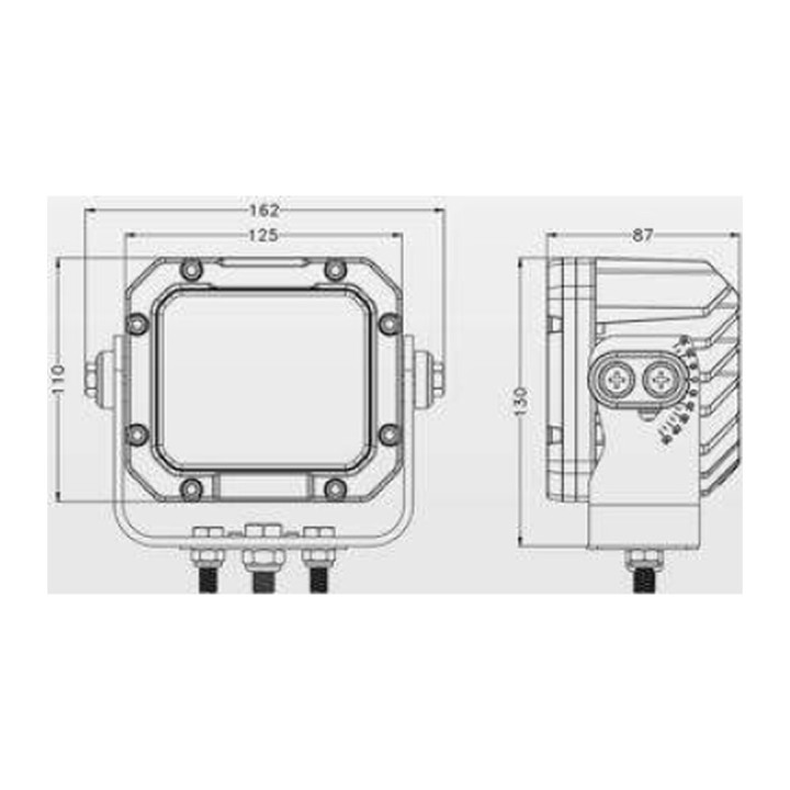 OMNI-AM-103-142-8260 LED Zero-Glare Work Light 60 W, IP69K