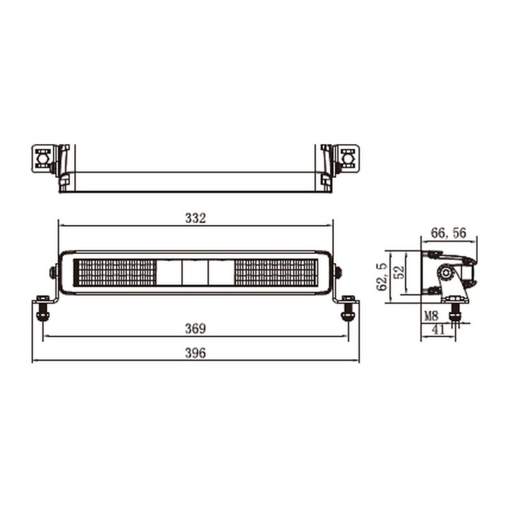 OMNI-AM-103-116-1345 LED Light Bar 13" Dual Row, 45 W