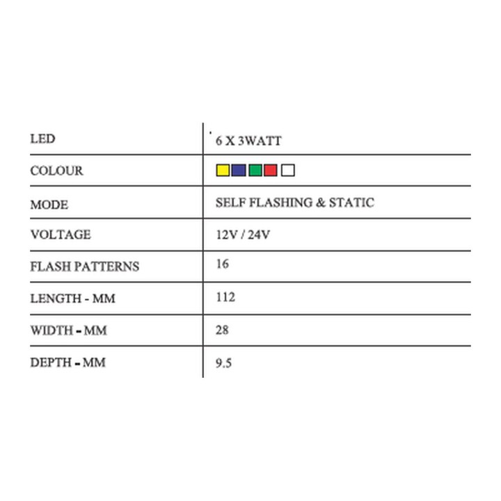 OMNI-AM-103-121-3002 LED Warning Light, 6 Head, Blue