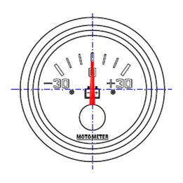 Motometer OMNI-AM-615-052-1011 Ammeter 52 mm, -30 to +30 A, 6 to 24 V