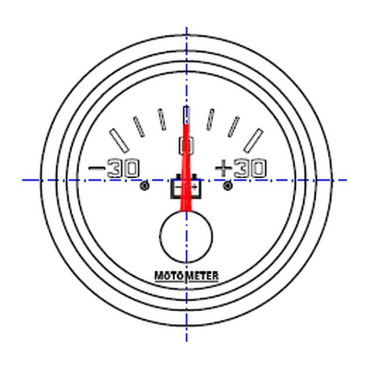 Motometer OMNI-AM-615-052-1011 Ammeter 52 mm, -30 to +30 A, 6 to 24 V