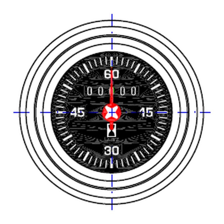 Motometer OMNI-AM-30-107-1060 Hour Meter 60 mm, Chrome Bezel