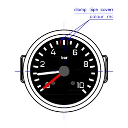Motometer OMNI-AM-634-060-1019 Dual Air Pressure Gauge 60 mm, 0 to 10 bar