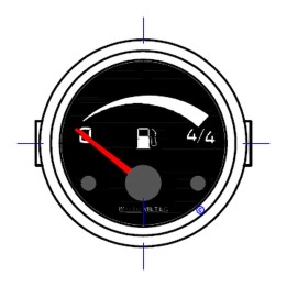 Motometer OMNI-AM-30-107-2452 Fuel Gauge 52 mm, 24 V, Float Type