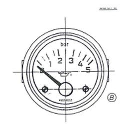 Motometer OMNI-AM-644-060-1021 Pressure Gauge 12 V 60 mm 25 bar