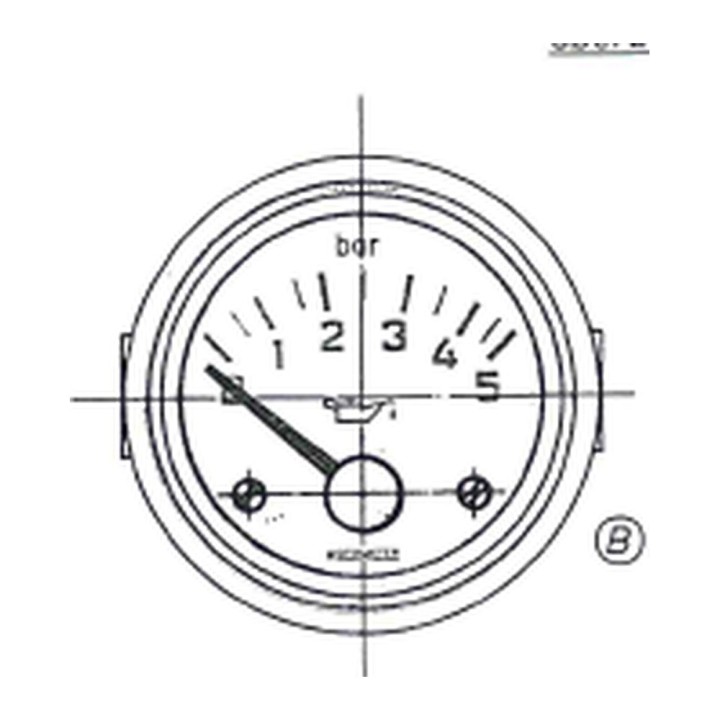 Motometer OMNI-AM-644-060-1021 Pressure Gauge 12 V 60 mm 25 bar