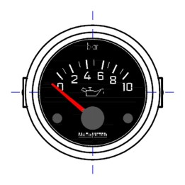 Motometer OMNI-AM-644-060-1027 Pressure Gauge 24 V 60 mm 10 bar