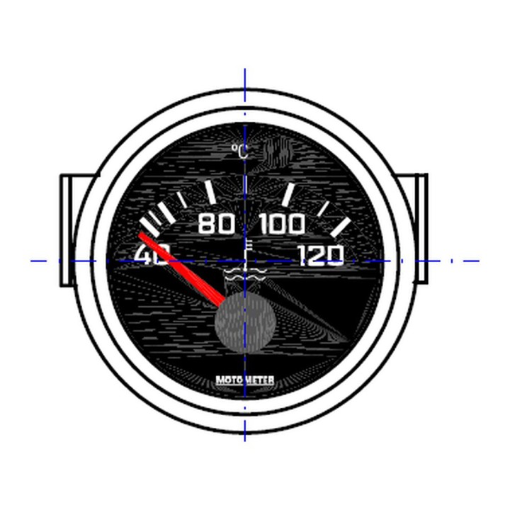 Motometer OMNI-AM-641-011-1048 Temp Gauge 52 mm 12 V 40-120