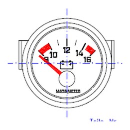 Motometer OMNI-AM-685-002-1017 Voltmeter 52 mm, 8 to 16 V