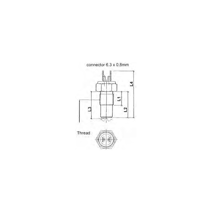 VDO 340-804-005-002C Inductive Pulse Sender 26.5mm Kostal Probe m18x1.5 Round Pin