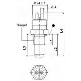 VDO Inductive Pulse Sender 35mm Kostal Probe m18x1.5 Short Round Pin