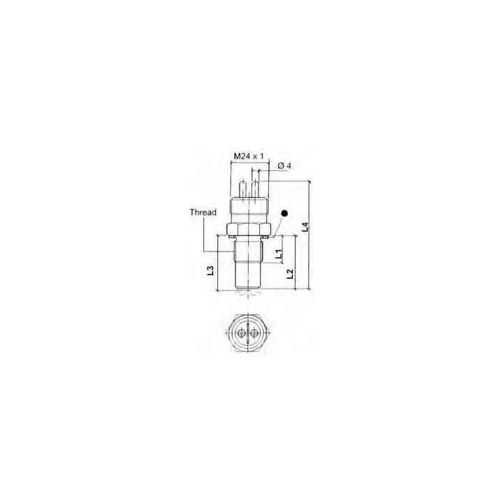 VDO 340-804-005-007C Inductive Pulse Sender 35mm Kostal Probe m18x1.5 Short Round Pin