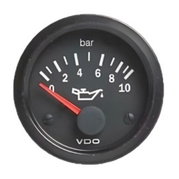 VDO Pressure Gauge Cockpit Vision 10bar Oil 52mm 12V Stud/bracket