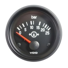 VDO Pressure Gauge Cockpit International 25bar 52mm Trans 12V