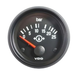 VDO Pressure Gauge Cockpit International 25bar Transmission 52mm 24V