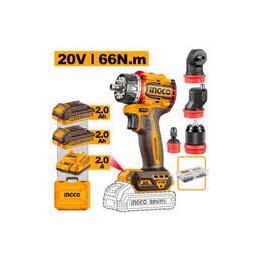 INGCO CDLI206686 Multi Head Drill 66NM KIt 20V PS+C/L