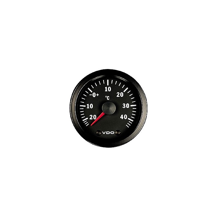 VDO Temperature Gauge Cockpit Vis 25c to +50 52mm 12V O/ Side Temperature