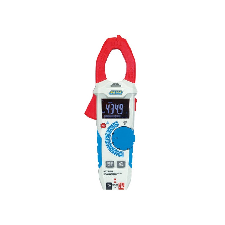 Major Tech MT765 600A AC TRMS Clamp Meter & Thermometer, CAT IV 600V