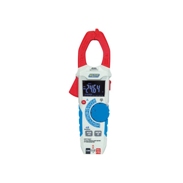 Major Tech MT767 600A AC/DC TRMS BT Clamp Meter & Thermometer, CAT IV 600V