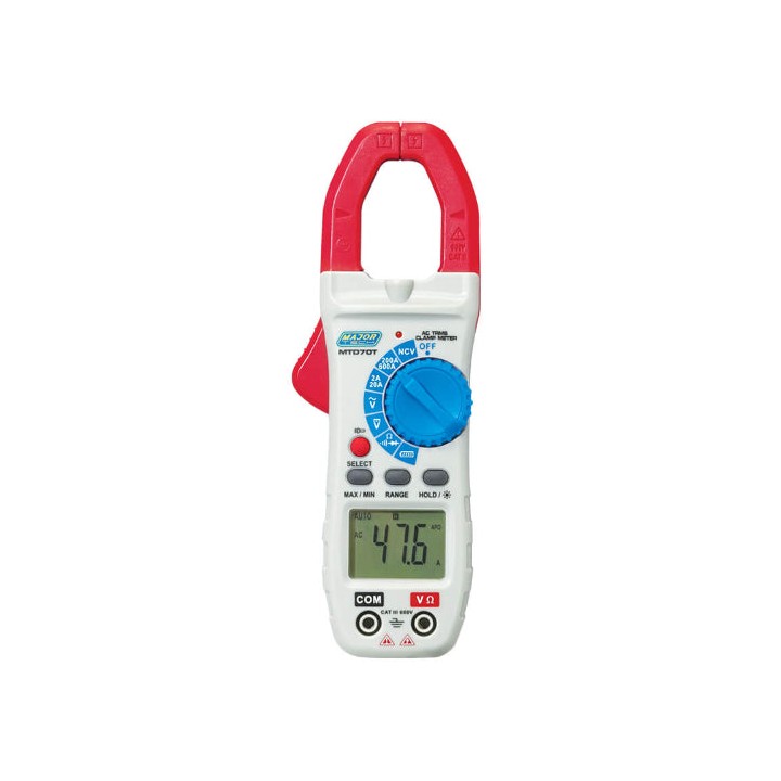 Major Tech MTD70T 600A AC TRMS Clamp Meter, CAT III 600V