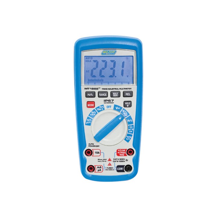 Major Tech MT1882 1000V AC/DC IP67 TRMS Multimeter, CAT IV 600V